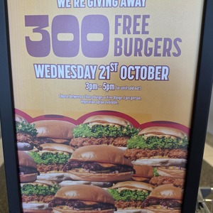 [VIC] 300 Free Selected Burgers