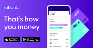 ubank Savings Account 5.10% p.a. Interest on Balance up to $1,000,000 ($1 Monthly Balance Increase Required)
