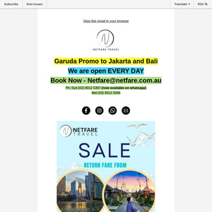 Garuda Indonesia Promo to Jakarta (from $916*) and Bali (from $676*) - from SYD/MEL (return)