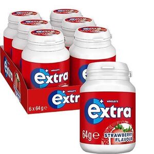 Extra Strawberry Sugar Free Chewing Gum 64g (6 Pack) $22.99 ($20.69 S&S, RRP $30) + Delivery ($0 Prime/ $39 Spend)