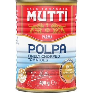 30% off Mutti Range: Mutti Polpa Finely Chopped Tomatoes 400g $1.60 (Was $2.30)