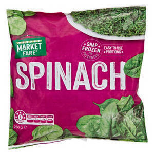 Marketfare Frozen Spinach 250g $0.99
