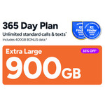 Kogan Mobile 365 Days Prepaid SIMs: 140GB $149, 900GB $199