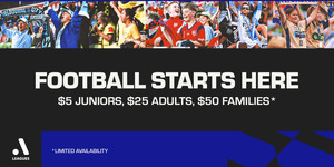 50 Family Tickets (Also $25 Adult, $5 Junior) to Select A-Leagues Soccer Games + $6.95 Fee