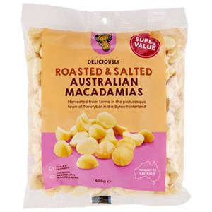 Roasted & Salted / Natural Australian Macadamias 600g $19.99 ($33.32/kg)