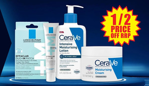 50% off RRP La Roche-Posay, Cerave + Delivery ($0 C&C/ in-Store)