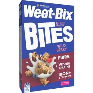 Weet-Bix Bites Wild Berry Breakfast Cereal 500g $3.25 (Save $3.25)