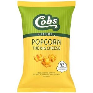Cobs Natural Cheddar Cheese Popcorn, 100g $1.75 ($1.57 Sub & Save) + Delivery ($0 with Prime/ $59 Spend)