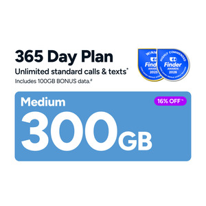 Kogan Mobile Medium 4G Prepaid Plan: 365 Days Expiry, 300GB Data $159 Delivered