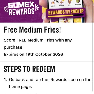 Free Medium Fries with Any Purchase
