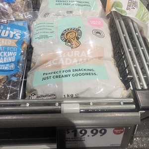 [NSW] The Happy Nut Natural Macadamias 1kg $19.99