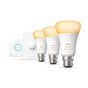 Philips Hue White Ambiance Starter Kit: 3x B22 Smart Bulbs + Smart Button + Bridge $102.95 Delivered (RRP $205) & More
