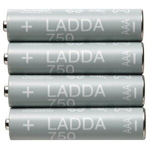 IKEA Ladda Rechargeable Batteries AAA 750mAh $12.99/4-Pack + Delivery ($5 C&C under $50/ $0 for Member/ in-Store)