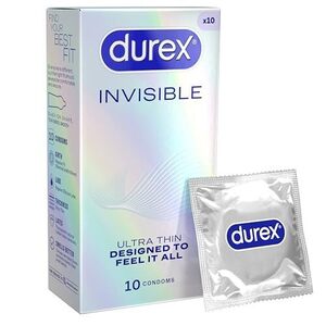 Durex Invisible Reg/Wide Fit Condoms Pack of 10 $4/$5 ($3.60/$4.50 S&S, RRP $11.50) + Delivery ($0 Prime/$59 Spend)