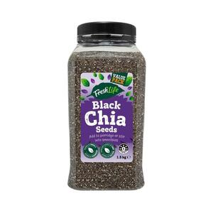 Freshlife Black Chia Seeds 1.5Kg $15, Walnuts 750g $13