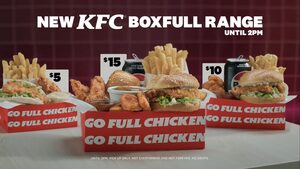 KFC Boxfull Range $5/$10/$15 - Daily until 2pm (App Only)