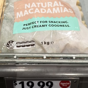 [SA] Macadamia Nuts Natural 1kg $19.99