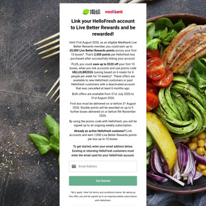 Link Your Medibank Account & Get 2,000 Live Better Reward Points Per Box for Your First 10 Boxes