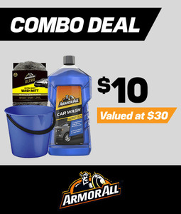 Armor All Bucket Wash Combo (Extra Soft Wash Mitt, Car Wash 1L, 9.6L Bucket) $10 (RRP $35) + Delivery ($0 C&C/ in-Store)