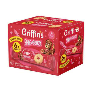 Griffins Shrewsberry Biscuits 195g 6-Pack $5.99 + Delivery