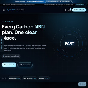 nbn FTTP or HFC 500/50 $82/M Carbon Network & Static IPv4, $84/M ABB Direct Network (New and Existing Customers)