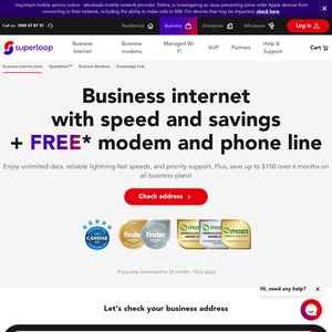 nbn Business FTTP 500/200 $103/M, 1000/400 $123/M, 2000/500 $198/M for 6 Months & Static IP (New Customers, ABN Req)