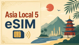 30% off 300GB Asia Local 5 eSIM – 30 Days $24.49 (Normally $34.99)