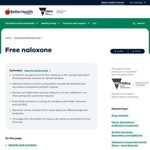 [VIC] Free Naloxone