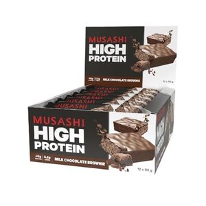 Musashi High Protein Bar - Milk Chocolate Brownie (12 x 90g) $41.40 (RRP $82.68) + Delivery ($0 Prime/$59 Spend)