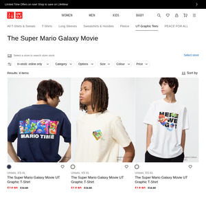 The Super Mario Galaxy Movie UT Graphic T-Shirts $14.90 + $7.95 Delivery ($0 C&C/ in-Store/ $75 Order)