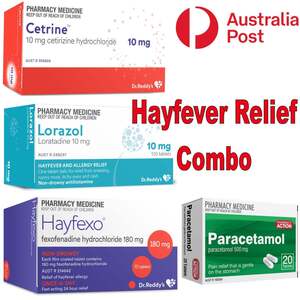 100x Loratadine 10mg + 100x Cetirizine 10mg + 70x Fexofenadine 180mg + 20x Paracetamol $29.99 Delivered