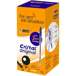 50pk BIC Cristal Original Ballpoint Pen in Black/Blue $10 (was $20) + delivery