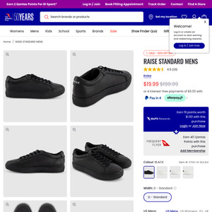 RAISE Standard Men's Sneakers $19.99 (Was $199.99, 90% Off)